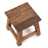 Footstool "PALO" | 27,5x26x26 cm (HxWxD), mahogany | wooden stool Pic:6