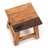 Footstool "PALO" | 27,5x26x26 cm (HxWxD), mahogany | wooden stool Pic:7