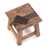 Footstool "PALO" | 27,5x26x26 cm (HxWxD), mahogany | wooden stool Pic:8