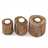 3Pcs Set candle holder "CASTLE" | recycled wood | tealight holder Pic:1