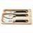 LAGUIOLE Cheese knife set "BANCHETTO" | stainless steel, black, edged