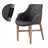 Dining chair "SIXTY" | artificial leather, armrests | living room