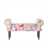 Design seating bench "PROVENCE" | 39.5", flower print | Patchwork Pic:1