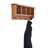 Coat rack with shelf "VINTAGE II" | 27.5", recycled wood | wardrobe Pic:4