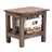 Bedside table "RATTAN" | 15.5x13.5x12", recycled wood | nightstand