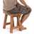 Seating stool "RUSTIC" | 16x16.5x9.5", recycled wood | wooden chair Pic:5