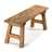 Bench "LOG HOUSE 90" | mahogany, 90x37cm(WxH) | wooden bench Pic:1